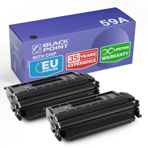 BLACK POINT [MIT Chip Toner 2 St. Kompatibel zu HP 59A CF259A HP 59X CF259X Schwarz für HP Laserjet Pro MFP M428dw Laserjet Pro MFP M428fdn Laserjet Pro MFP M428fdw Laserjet Pro M404dn M404dw M304a von BLACK POINT