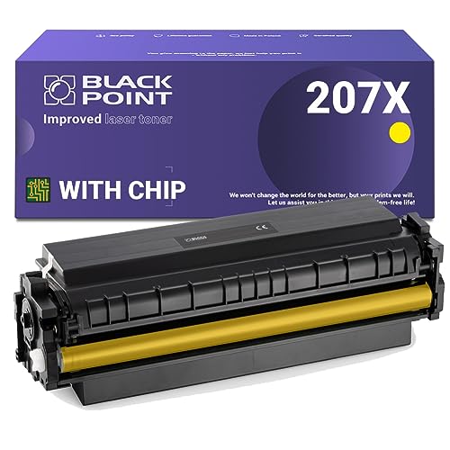 BLACK POINT [MIT CHIP Toner Kompatibel zu HP W2212X Gelb HP 207X 207A für HP Color Laserjet Pro MFP M283fdw Color Laserjet Pro MFP M282nw Color Laserjet M283fdn M255dw Color Laserjet Pro M255nw von BLACK POINT