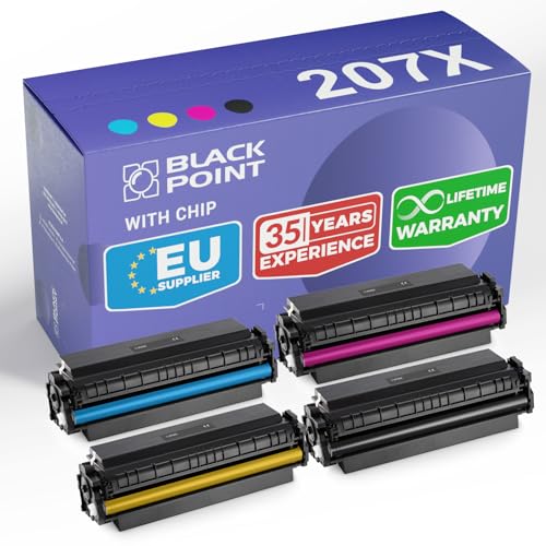 BLACK POINT [MIT CHIP Toner Kompatibel für HP 207X HP 207A W2210X W2210A W2211X W2211A W2212X W2213X zu HP Color Laserjet Pro MFP M283fdw HP Color Laserjet Pro MFP M282nw MFP M283fdn M255dw M255nw von BLACK POINT