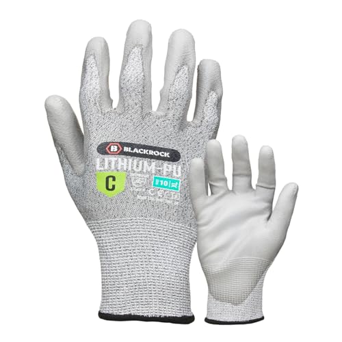 Blackrock Lithium PU schnittfest Level C Handschuhe, für Männer & Frauen, Holzschnitzerei Sicherheitshandschuhe, Slash/Messer resistent, Warehouse, Grip - Größe 7 / klein von Blackrock