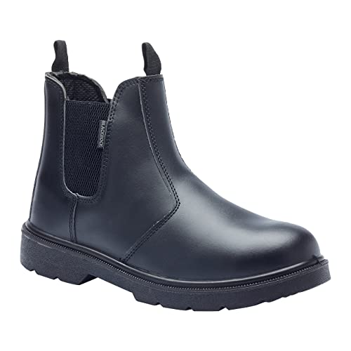 Blackrock Safety Dealer-Stiefel in Schwarz mit Stahlkappe und Schutz-Zwischensohle aus Stahl. Arbeitsstiefel mit Stahlkappe, ideal für Bau, Landwirtschaft und Uniformen. Blackrock Safety Dealer-Stiefel in Schwarz mit Stahlkappe und Schutz-Zwischensohle aus Stahl. Arbeitsstiefel mit Stahlkappe, ideal für Bau, Landwirtschaft und Uniformen. von Blackrock