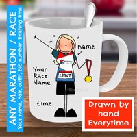 Blackshoe-Marathon-Becher, Personalisiertes Marathon-Geschenk, Brighton, Gnr, Leeds-Marathon, Edinburgh von Blackshoegifts