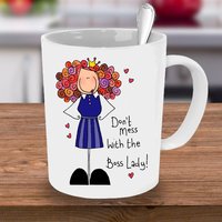 Boss Tasse, Girl Boss, Geschenk Für Sie, Chef, Lustige Schrullige Einzigartige Lustige Bunte Handgemacht, Cup von Blackshoegifts