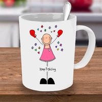 Keep Fighting Mug, Krebs Tasse, Inspirierende Geschenk Für Sie, Chemo Einzigartige Süße Kämpfer von Blackshoegifts