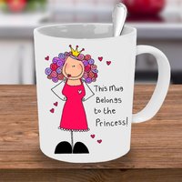 Prinzessin Tasse, Prinzessin, Geschenk Für Sie, Kaffeetasse, Einzigartige Benutzerdefinierte Niedliche Tasse Geschenk, Mädchen von Blackshoegifts