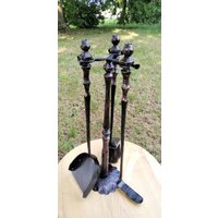 Feuer Eisen Set Schürhaken, Schaufel, Bürste von BlacksmithingForYou
