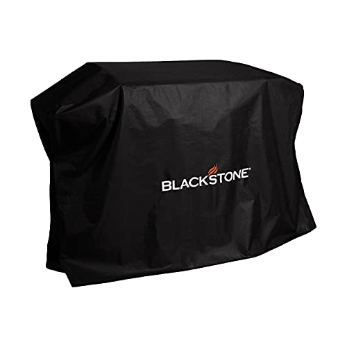 Blackstone 5482 Grillabdeckung für 91,4 cm Kochstation mit Kapuze, wasserabweisend, wetterbeständig, strapazierfähig, 600D Polyester, Flache Oberseite, Gasgrill-Abdeckung mit Cinch-Riemen, schwarz, von Blackstone