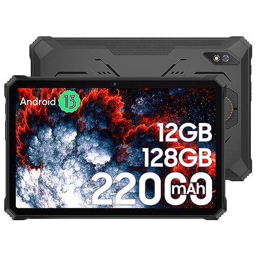 Blackview Active 8 Outdoor Tablet Android 13 12GB RAM+128GB ROM Robustes 22000mAh Display 10.36 Zoll 2.4K FHD+, 13MP+16MP, 4G LTE PC 5G WiFi/GPS/OTG/ IP68, 9V/3A Mit Stylus Stift von Blackview