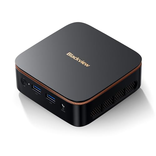 Blackview MP20 Mini PC Intel Twin Lake N150 Win 11 Pro 3,6 GHz, 8GB RAM 256GB SSD M.2 Mini Desktop Computer 4K 60Hz Dual Display, WiFi 6+BT 5.2, HDMI/DP/USB 3.2/RJ45 Micro PC für Zuhause Büro Heimkino von Blackview