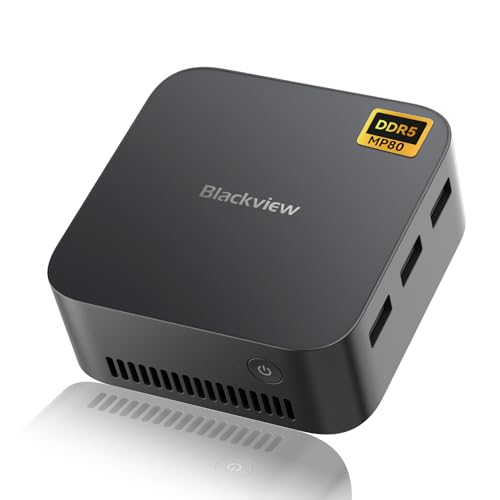 Blackview MP80 Mini PC W-11 Pro vorinstalliert Intel 12.Gen N95(bis zu 3,4GHz) 16GB DDR5 RAM 512GB M.2 SSD Micro Desktop Computer,4K HDMI/Gigabit Ethernet/WiFi 5/für Business Heimkino von Blackview