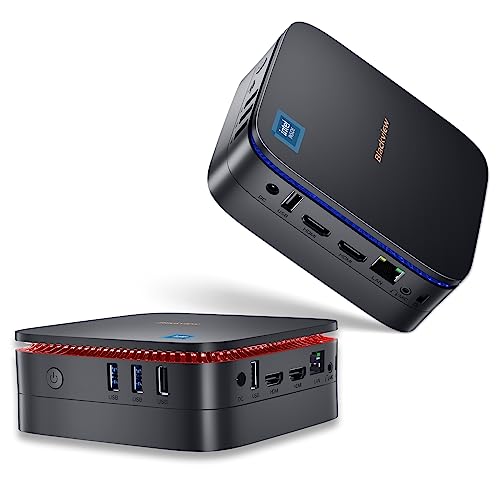 Blackview MP60 Mini PC, Intel 12th Gen N95(up to 3.4GHz) Micro Computer 16GB DDR4 RAM 512GB M.2 SSD, Mini Desktop PC 4K@60Hz HD Dual HDMI, Gigabit Ethernet, 5G WiFi/BT/USB3.0 * 2, Business, Heimkino von Blackview