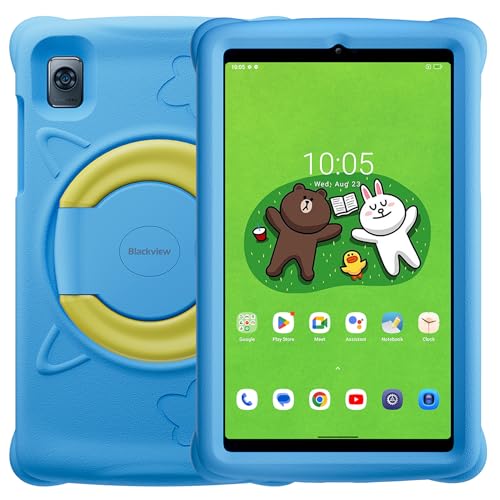 Blackview Tab 60 Kids - Kindertablet mit Touchscreen - 8,68“ Display - 4 GB RAM + 128 GB ROM - Unisoc Tiger T606 - Kameras 5 & 8 MP - 6050 mAh Akku - Blau von Blackview
