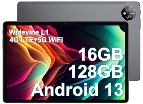 Blackview Tab80 10 Zoll Android 13 Tablet, 16GB RAM + 128GB ROM (1TB TF), Octa-Core, 4G LTE + 5G WiFi, 1280x800 HD+ IPS, 13MP+8MP Kamera, 7680mAh, Typ-C, Face ID, GPS, BT5.0, OTG von Blackview