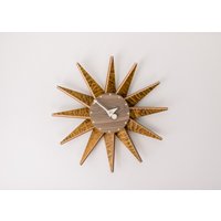 Moderne Turbinen Wanduhr, Blackwell Holzwerk Uhr, Mcm Design von BlackwellWoodworks