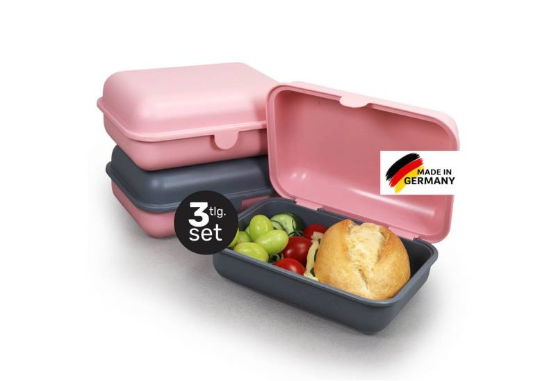 Blade Lunchbox Lunchbox 3er Set 1200 ml – Brotdose mit Deckel - Made in Germany, (3er Set), für Kinder & Erwachsene, BPA-frei, mikrowellen- & spülmaschinenfest von Blade