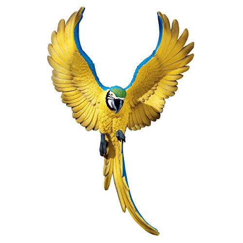 Design Toscano Wandfigur Phineas the Flapping Macaw, Flügelschlagender Vogel von Design Toscano