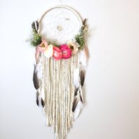 Traumfänger, Boho-Traumfänger, Blumen-Traumfänger, Moderner Wandbehang, Traumfänger-Wandbehang, Große Größen von BlairBaileyDesign