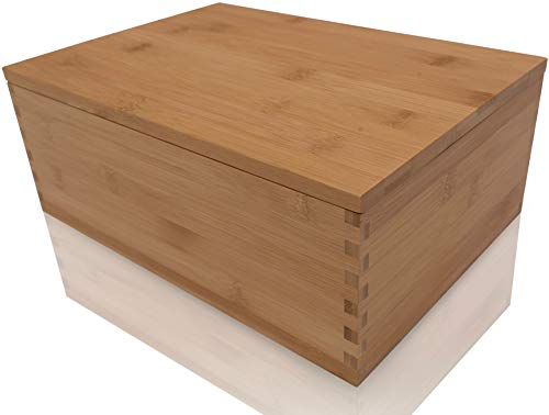 Blake & Lake Aufbewahrungsbox aus Holz mit Deckel – große Holz-Erinnerungsboxen – Geschenkbox mit Deckel zum Aufbewahren von Fotos, Andenken, Kollektierstücke, Schwalbenschwanz-Design (natürlich) von Blake & Lake