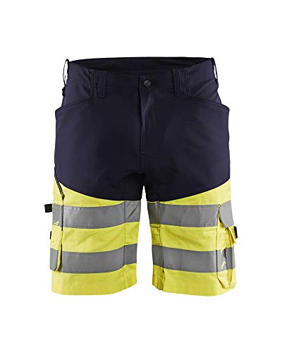 Blaklader 154118118933C46 Hochviskose Shorts mit Dehnung, Marineblau/Gelb, Größe C46 von BLÅKLÄDER