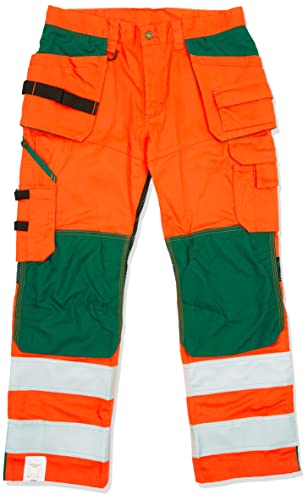 Blaklader 156518115349C44 High Vis Arbeitshose mit Ventilationseffekt, High Vis Orange/Grün, Größe C44 von BLÅKLÄDER