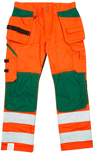 Blaklader 156518115349C58 High Vis Arbeitshose mit Ventilationseffekt, High Vis Orange/Grün, Größe C58 von BLÅKLÄDER