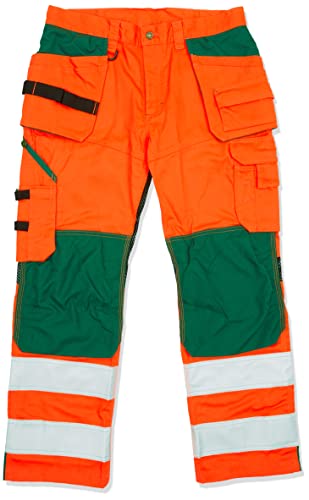 Blaklader 156518115349D96 High Vis Arbeitshose mit Ventilationseffekt, High Vis Orange/Grün, Größe D96 von BLÅKLÄDER