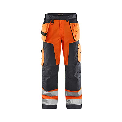 Blaklader 156818115349C60 Handwerker Arbeitshose, High Vis Orange/Grün, Größe C60 von BLÅKLÄDER