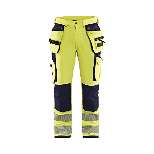 Blaklader 199716423389C154 4-Wege Stretch Hochsichthose, Gelb/Marine, Größe C154 von BLÅKLÄDER