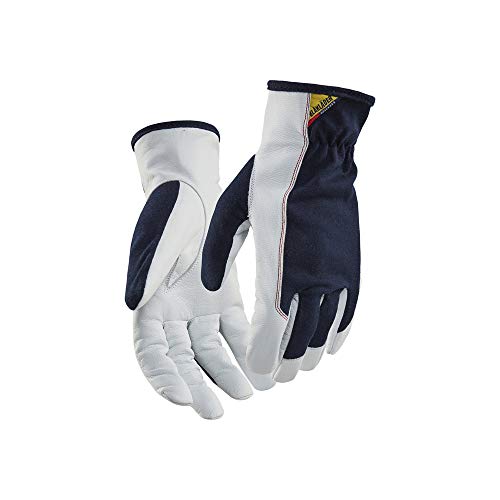 Blaklader 2803145886108 Arbeitshandschuhe aus Leder, Dunkel Marineblau/Weiß, Größe 8 von BLÅKLÄDER