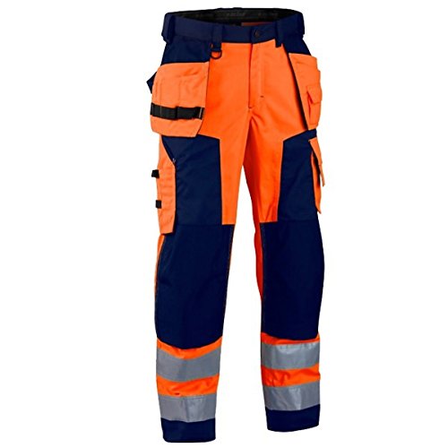 Blaklader 15681811 Hochwertige Handwerker-Arbeitshose, Orange/Marineblau, grootte D92 von BLÅKLÄDER