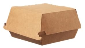 Blanc HYGIENIC Hamburger-Box klein 300 Stk, to go, take away, biologisch abbaubar, natürliches Design, weiße Innenschicht von Blanc HYGIENIC
