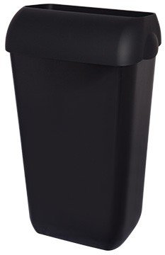 Blanc HYGIENIC Abfallbehälter Premium BIN – Mülleimer mit abnehmbarem Deckel, Abfalleimer ca. 25 Liter, aus ABS für Küche und Büro, Schwarz von Blanc HYGIENIC