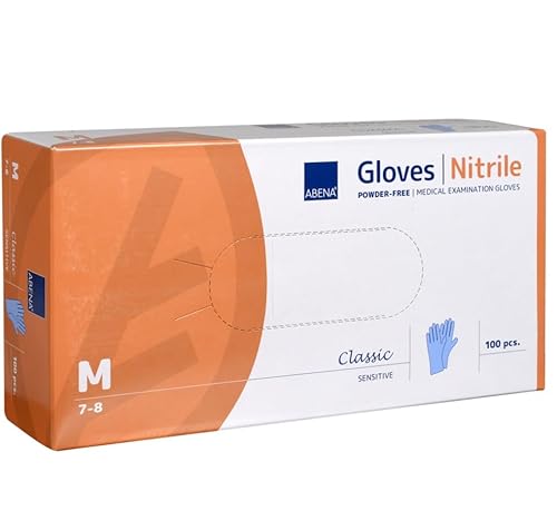 Blanc HYGIENIC Nitril Handschuhe Sensitive, medizinisch, puderfrei, blau, 1.000 Stk., unsteril, mit Rollrand, hoch-elastisch Größe M von Blanc HYGIENIC