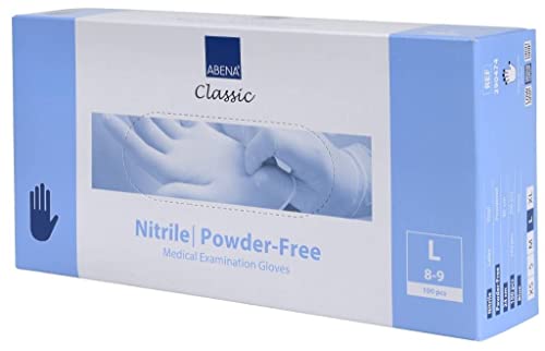 Blanc HYGIENIC Nitril-Handschuhe – Medizinische, zertifizierte und puderfreie Einmalhandschuhe 1000 Stk, Größe L, unsterile Einweghandschuhe mit Rollrand, Blau von Blanc HYGIENIC