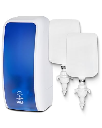 Blanc HYGIENIC Schaumseifen-Spender Cosmos– Seifenspender mit Sensor für Wand-Montage und 2 x 1 Liter Handseife, ergiebige Seife für ca. 7500 Anwendungen, Blau und Weiß Blanc HYGIENIC Schaumseifen-Spender Cosmos– Seifenspender mit Sensor für Wand-Montage und 2 x 1 Liter Handseife, ergiebige Seife für ca. 7500 Anwendungen, Blau und Weiß von Blanc HYGIENIC