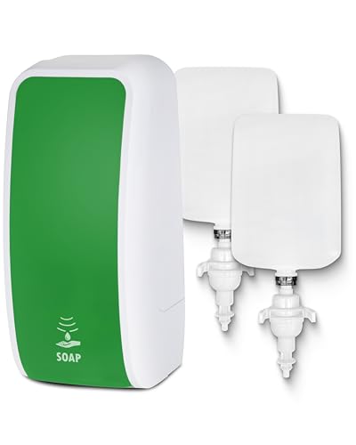 Blanc HYGIENIC Schaumseifen-Spender Cosmos– Seifenspender mit Sensor für Wand-Montage und 2 x 1 Liter Handseife, ergiebige Seife für ca. 7500 Anwendungen, Grün und Weiß Blanc HYGIENIC Schaumseifen-Spender Cosmos– Seifenspender mit Sensor für Wand-Montage und 2 x 1 Liter Handseife, ergiebige Seife für ca. 7500 Anwendungen, Grün und Weiß von Blanc HYGIENIC
