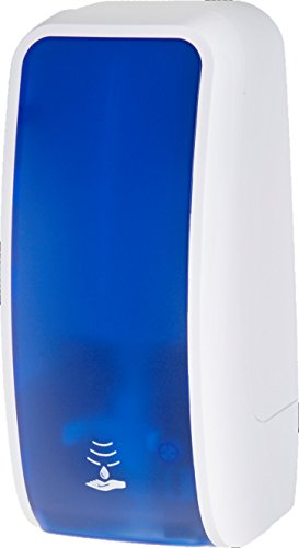 Blanc HYGIENIC Spender für Toilettensitzreinigung Cosmos – Reinigungsspender mit Sensor für Wandmontage, ergiebiger Spender für 1 Liter Kartuschen, Weiß und Blau von Blanc HYGIENIC
