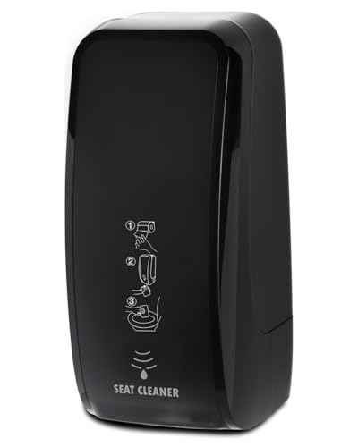 Blanc HYGIENIC Spender für Toilettensitzreinigung Cosmos – Reinigungsspender mit Sensor für Wandmontage, ergiebiger Spender für 1 Liter Kartuschen Farbe Schwarz von Blanc HYGIENIC
