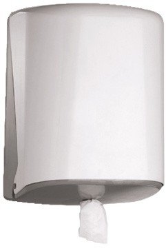 Blanc HYGIENIC Wisch- und Putzpapierspender Azur Midi Box – Putzrollenhalter für Wandmontage, Papierrollen-Spender für Handtuchrollen mit Innenabwicklung, für Rollen bis Ø 205 mm, Weiß von Blanc HYGIENIC