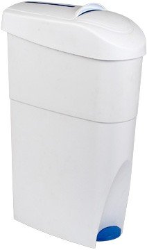 Blanc HYGIENIC • Damenhygiene-Behälter geschlossen • 15 Liter • Fußpedal zum einfachen Öffnen • Kosmetikeimer von Blanc HYGIENIC