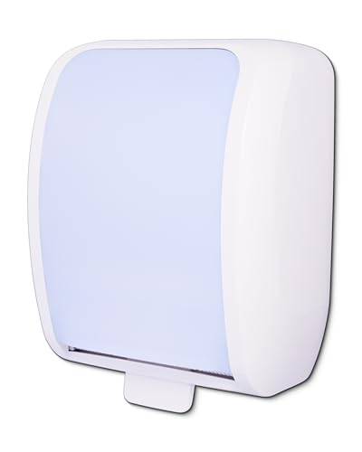 Blanc HYGIENIC Handtuchpapierspender Cosmos Autocut – Handtuchrollenspender zur Wandmontage, Weiß von Blanc HYGIENIC
