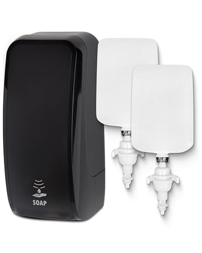 Blanc HYGIENIC Schaumseifen-Spender Cosmos– Seifenspender mit Sensor für Wand-Montage und 2 x 1 Liter Handseife, ergiebige Seife für ca. 7500 Anwendungen, Schwarz Blanc HYGIENIC Schaumseifen-Spender Cosmos– Seifenspender mit Sensor für Wand-Montage und 2 x 1 Liter Handseife, ergiebige Seife für ca. 7500 Anwendungen, Schwarz von Blanc HYGIENIC