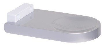 Blanc HYGIENIC Tropfschale Universal für Armhebel-Spender Universal – Zubehör für Desinfektionsspender, Auffangschale aus ABS-Hartplastik, schwenkbar, Silber von Blanc HYGIENIC