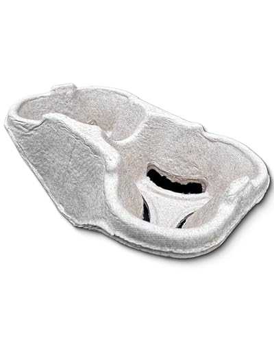 360 Stück Becherhalter - 21 x 11 x 4 cm - praktische und kompostierbare Chinet-Transporthilfe für 2 Becher von Blanc HYGIENIC