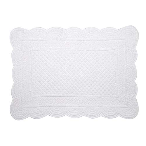 Blanc Mariclo Platzdeckchen Tischset Platzset Untersetzer Baumwolle weiß 35 x 50 cm Shabby Chic Landhaus von Blanc Mariclo
