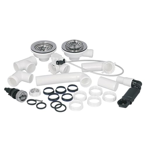 Blanco Ablaufgarnitur 2 x 3,5'' Exzenter - mit Ablauffernbedienung Überlauf rund Blanco Ablaufgarnitur 2 x 3,5'' Exzenter - mit Ablauffernbedienung Überlauf rund von BLANCO