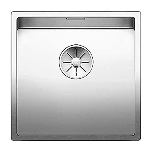 BLANCO CLARON 400-U | Edelstahl Spüle | Einbauart: Unterbau | für 45 cm breite Unterschränke | Widerstandsfähig gegenüber Kratzern | Großes Beckenvolumen für optimale Nutzung von BLANCO