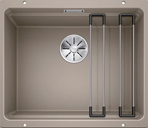 BLANCO ETAGON 500-U | Granitspüle aus SILGRANIT tartufo | Einbauart: Unterbau | für 60 cm breite Unterschränke | Durchdachtes Systemkonzept mit vielseitig verwendbaren ETAGON-Schienen von BLANCO
