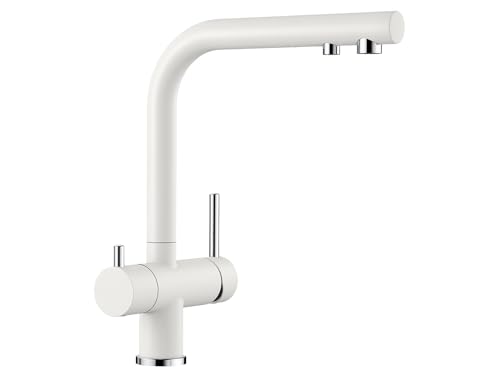 BLANCO FONTAS II Filter | Küchenarmatur in silgranitweiß | Hochdruck | Rückflussverhinderer | Keramik Kartusche | Gesicherte Wasserqualität & wassersparend | Filter wird zusätzlich benötigt von BLANCO