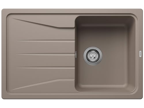 BLANCO SONA 45 S | Granitspüle aus SILGRANIT tartufo | Einbauart: Einbau von Oben | reversibel | für 45 cm breite Unterschränke | Großes Becken | Reinigungsfreundliche Öberfläche von BLANCO